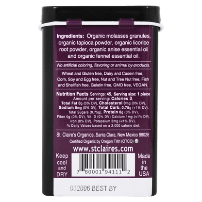 St. Claire's Organic Licorice (6 X 1.5 OZ)
