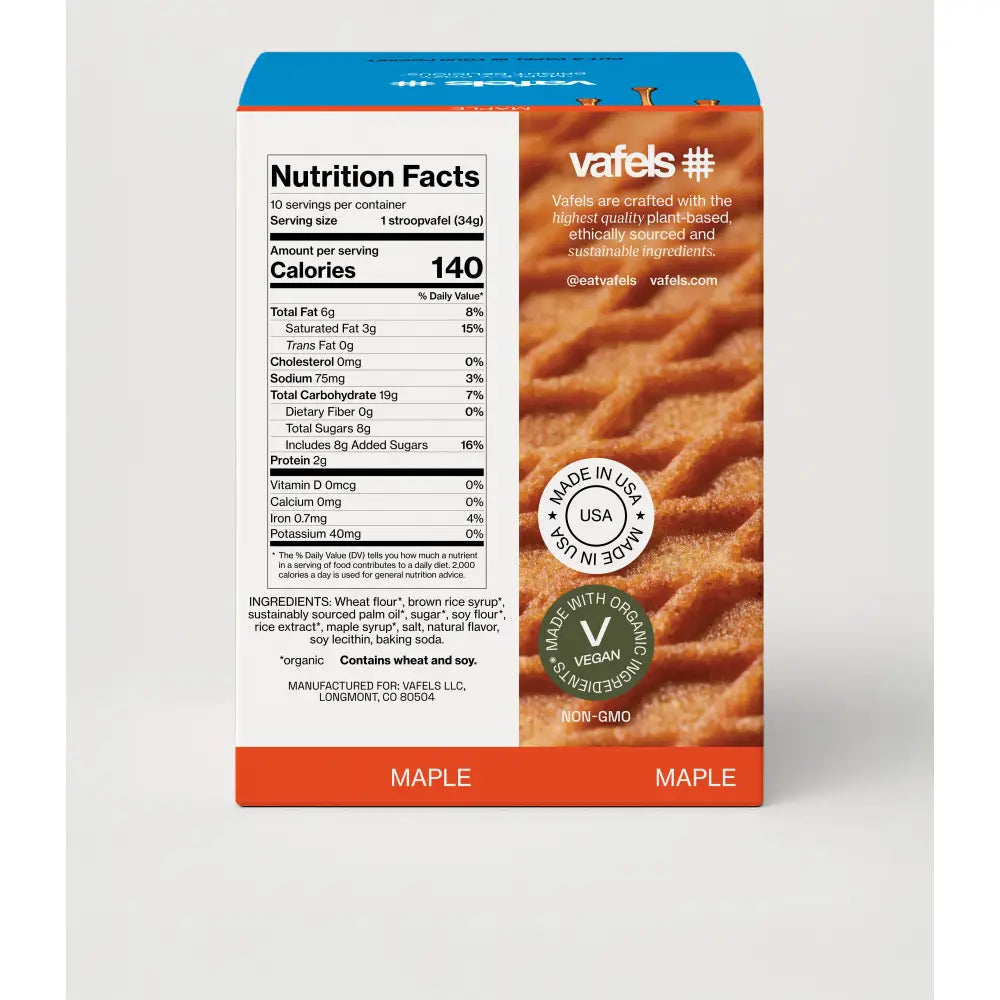 Gluten-Free Maple Stroopvafels - Box of 10 - Cookies