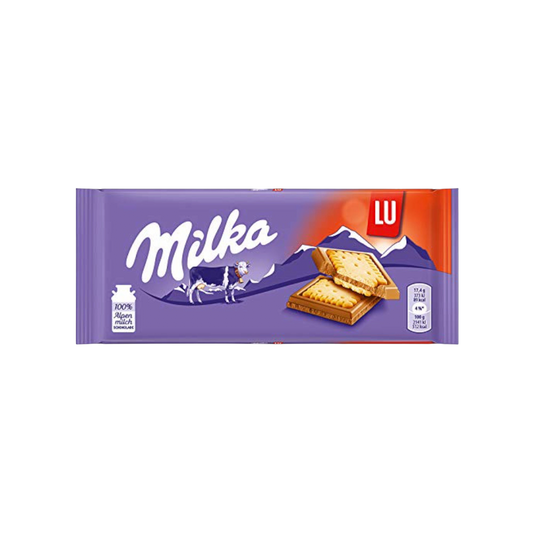 Milka Milk Chocolate & Lu Biscuits Bar 87g