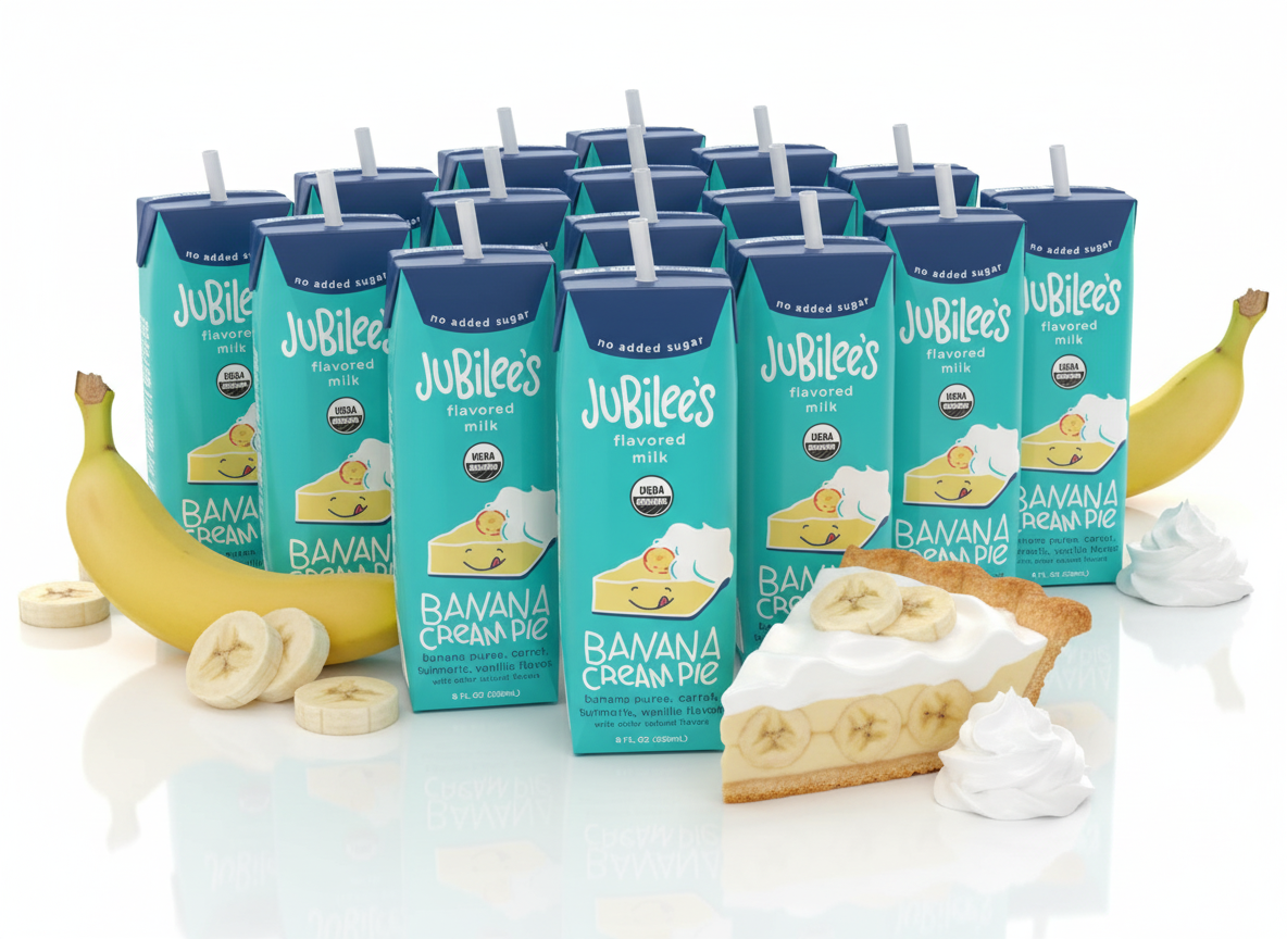 Banana Cream Pie Organic Whole Milk Boxes 12-pack - milk