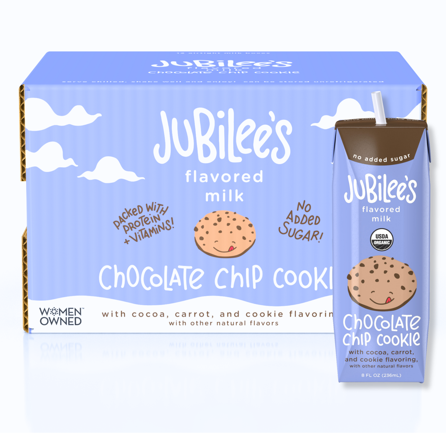 Chocolate Chip Cookie Organic Whole Milk Boxes 12-pack - milk