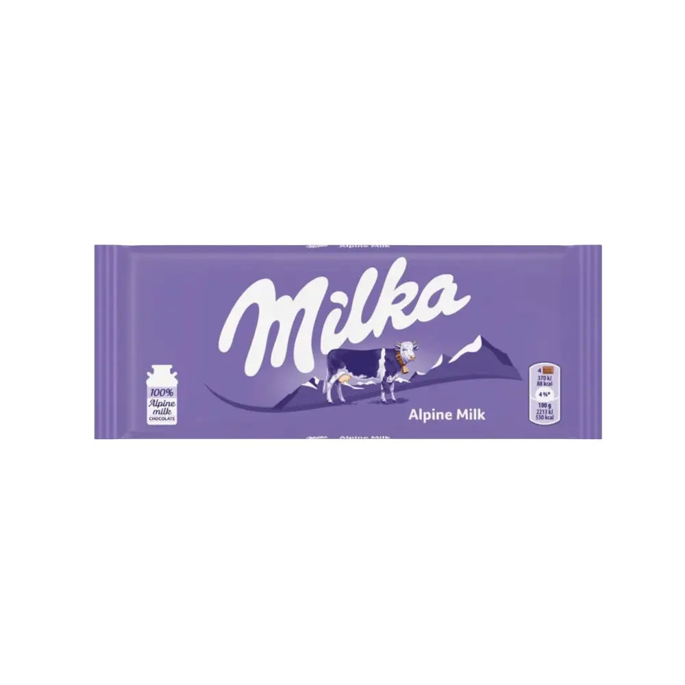 Milka Chocolate Bar Alpine Milk 90g - CHOCOLATE
