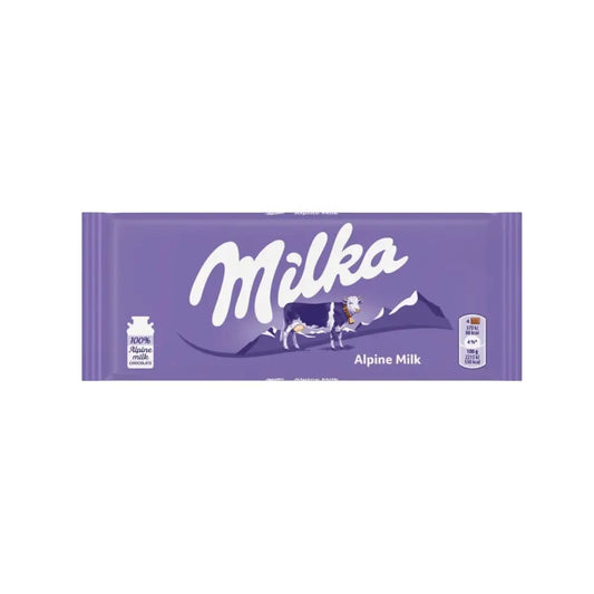 Milka Chocolate Bar Alpine Milk 90g - CHOCOLATE