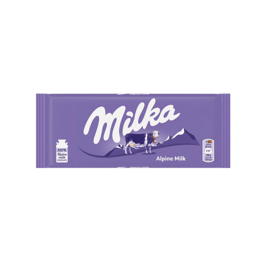 Milka Chocolate Bar Alpine Milk 90g - CHOCOLATE