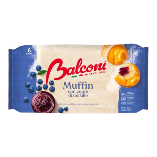 Muffin with Blueberry Filling 6count By Balconi