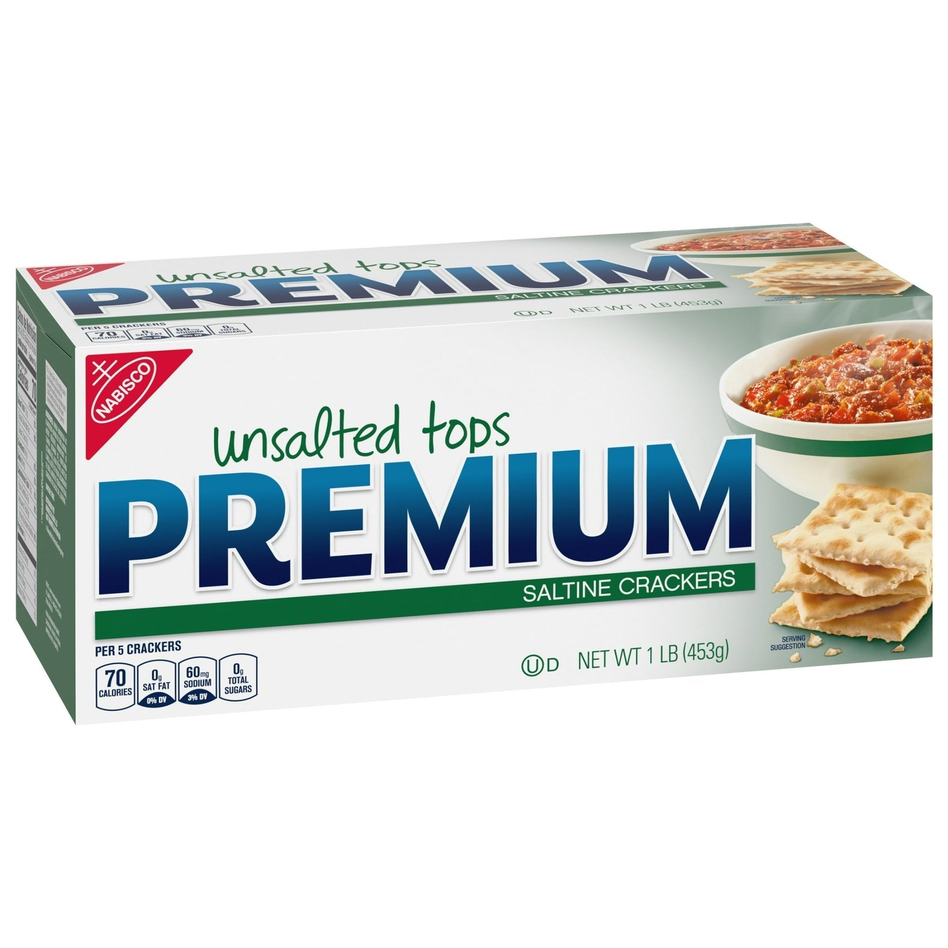 NABISCO UNSALTED PREMIUM SALTINE CRACKERS 14.2 oz 6pk - CRACKERS