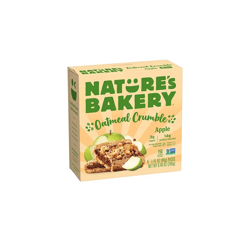 Nature’s Bakery Oatmeal Crumble Apple Flavor - (6packs x 8.46oz) - snack bar