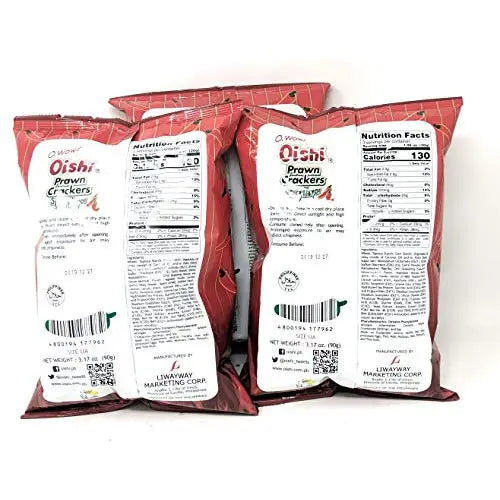 Oishi Prawn Crackers Spicy Flavor 90g 3 Pack - Grocery