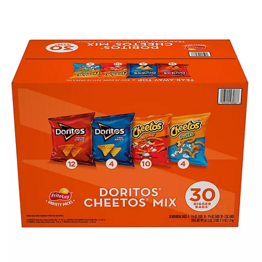 Frito Lay Variety Pack of Snacks and Chips - Doritos Cheetos Mix, 30 ct.-0