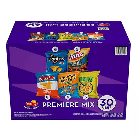 Frito Lay Variety Pack of Snacks and Chips - Premiere Mix, 30 ct.-0