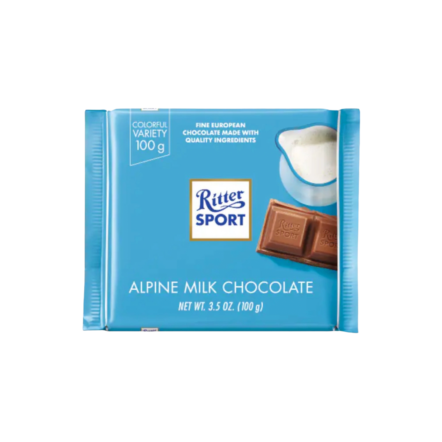 Ritter Sport Alpine Milk Chocolate 100g - CHOCOLATE