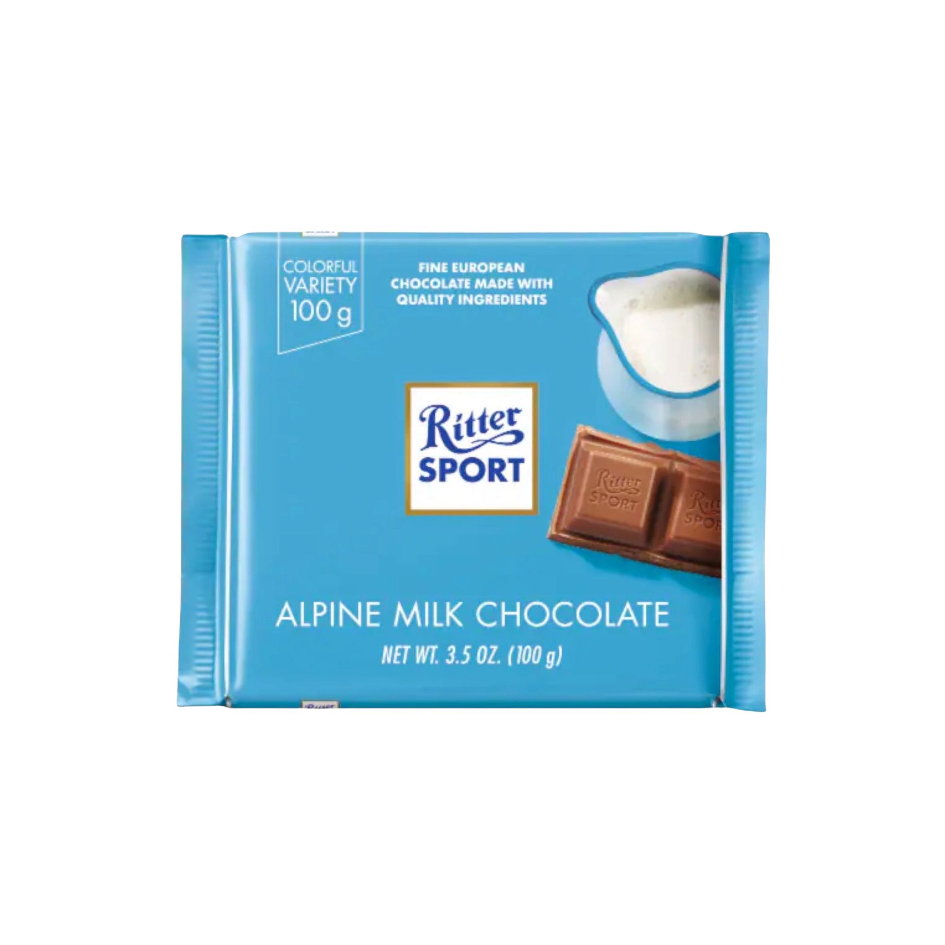 Ritter Sport Alpine Milk Chocolate 100g - CHOCOLATE