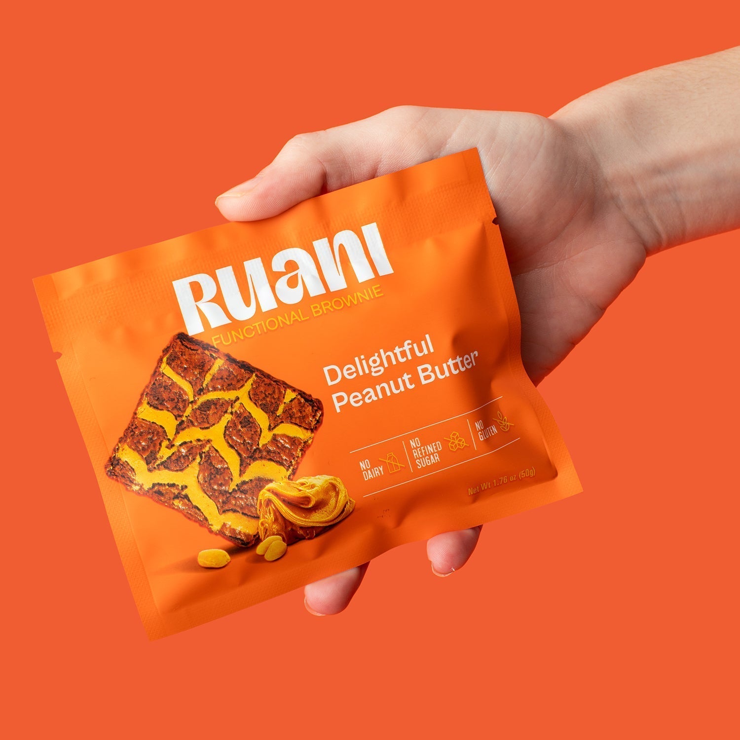Ruani Delightful Peanut Butter Brownie - 6 pack - Brownie