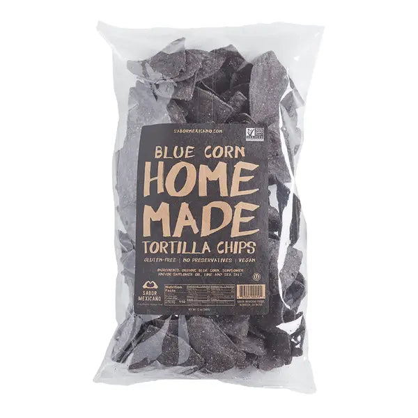 Sabor Mexicano - ’Home Made’ Blue Corn Chips (10OZ) - Snacks