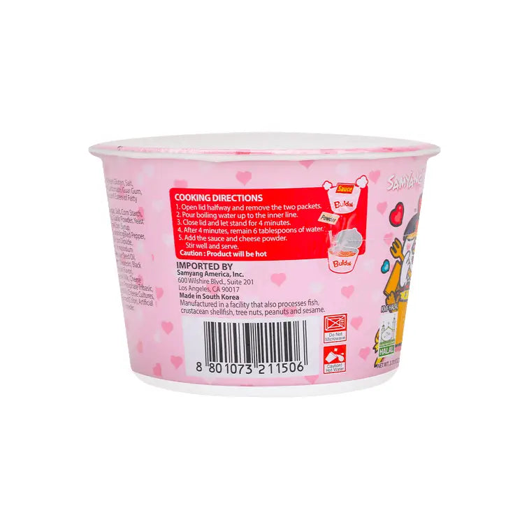 Samyang Buldak Instant Stir - Fried Ramen Spicy Chicken Flavor Big Bowl - 3.7 oz - Instant Noodles