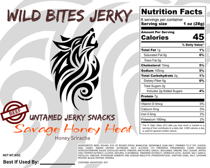 Savage Honey Heat - Beef - 6oz