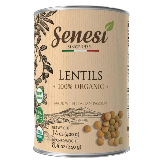 Senesi - Organic Cooked Lentils (14OZ) - Grains Rice & Beans