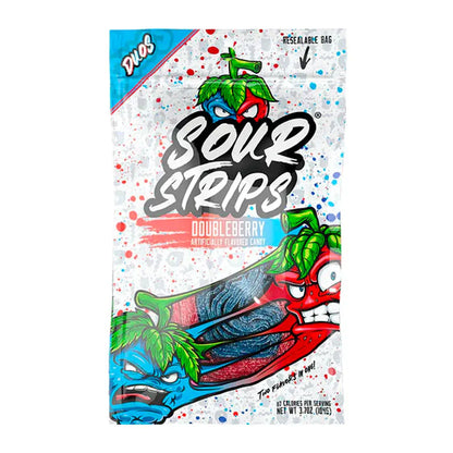 Sour Strips Double Berry (104g) - Gummy Candy