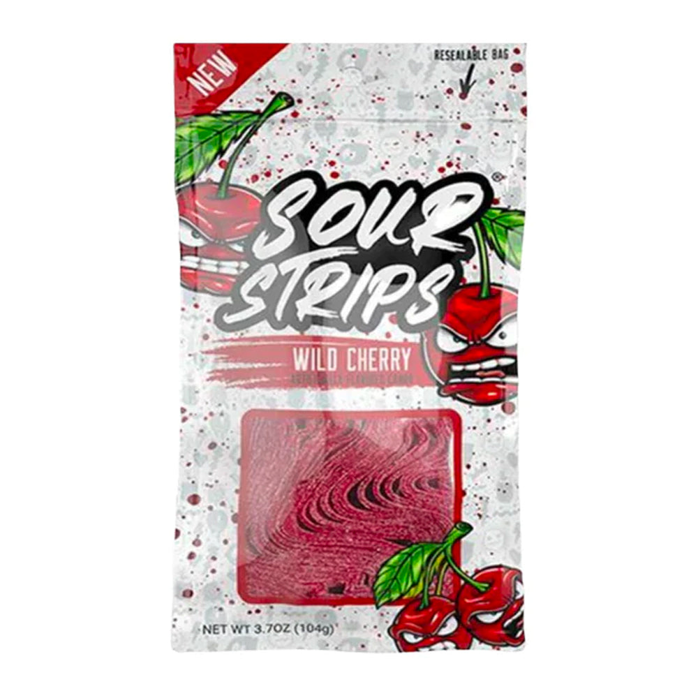 Sour Strips Wild Cherry (104g) - Gummy Candy
