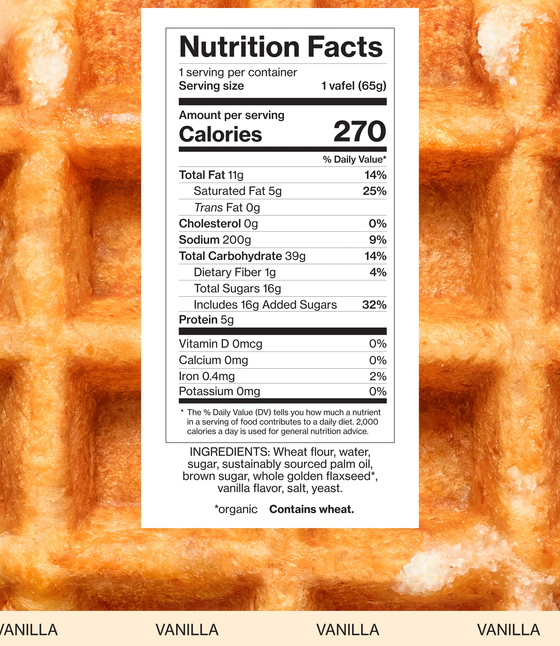 Vanilla Liège Vafels (the Original) - Food Beverages & Tobacco > Food Items > Snack Foods