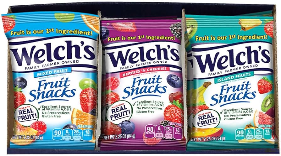 WELCH’S 2.25oz Assorted 16pk 2.25oz